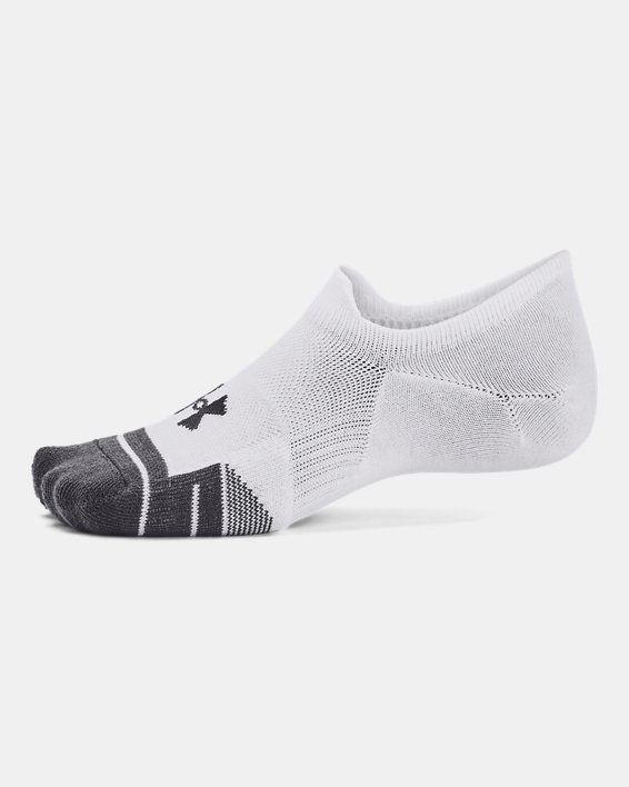 Unisex UA Performance Tech 3-Pack Ultra Low Tab Socks, White, pdpMainDesktop image number 3